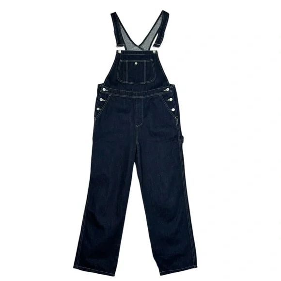 EDWIN | Something Workwear Japanese Denim 100% Cotton Dark Wash Overalls Small - Picture 5 of 10